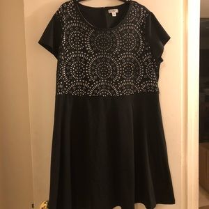 Black and White Plus Size Dress